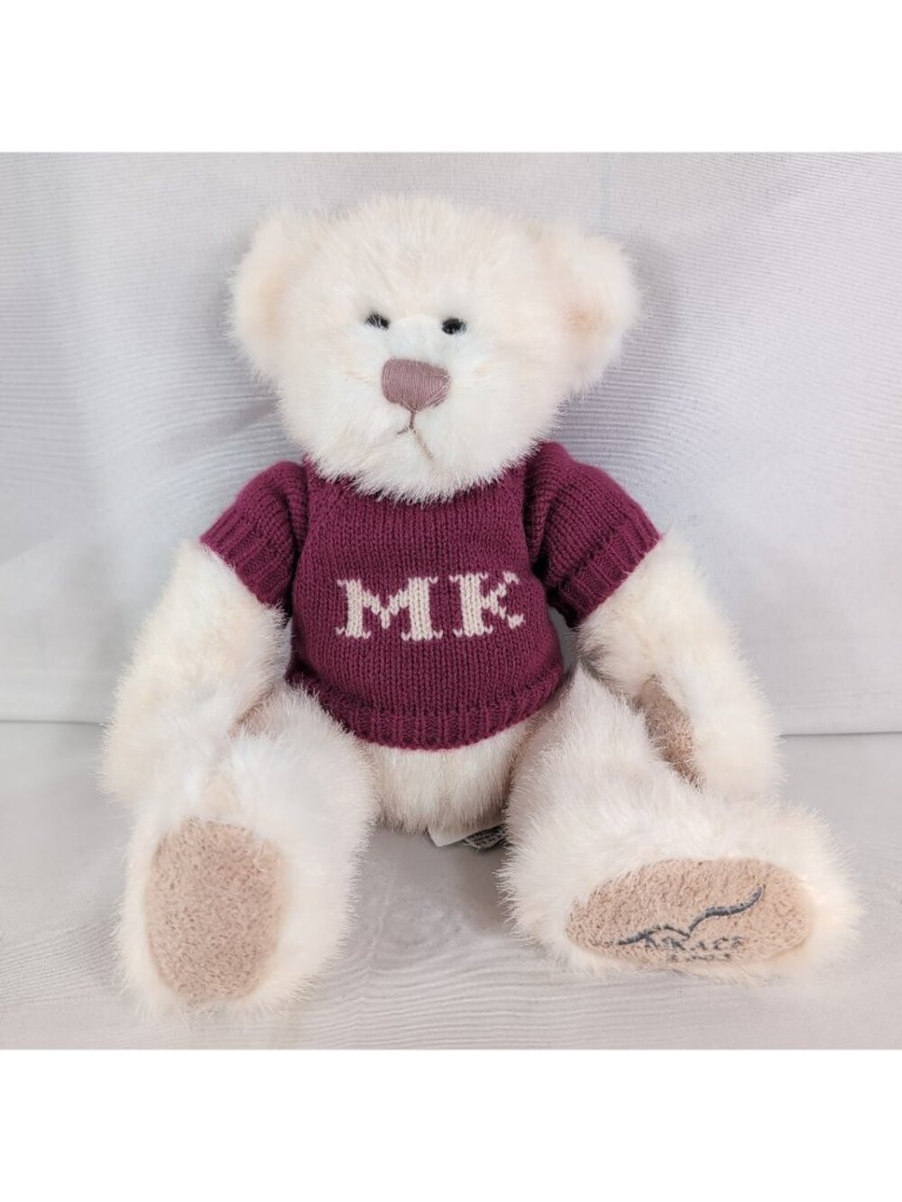 Mary Kay Ash Teddy Pink Sweater 9" MKACF Charity Bear 2003 Russ VHTF Knit Rare